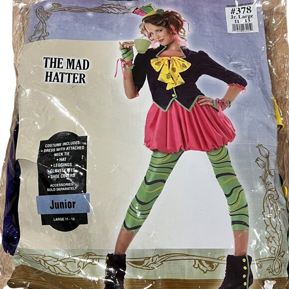 The Mad Hatter Halloween Costume Junior Large 11-13 Complete EUC - Picture 1 of 2